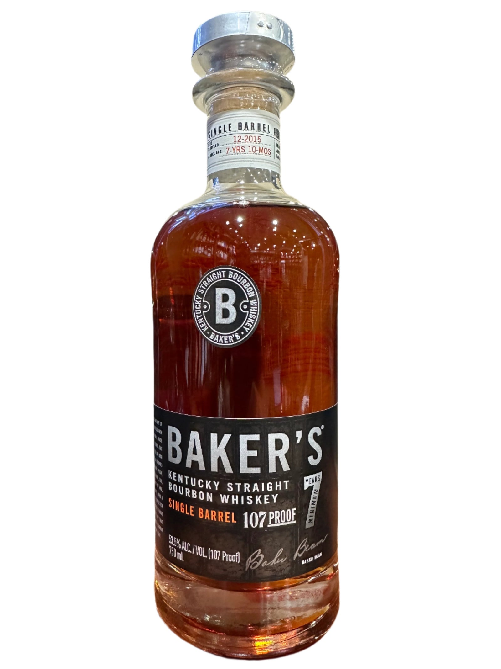 Baker's - "Single Barrel 7 Years 107 proof” Kentucky Bourbon (750ml)
