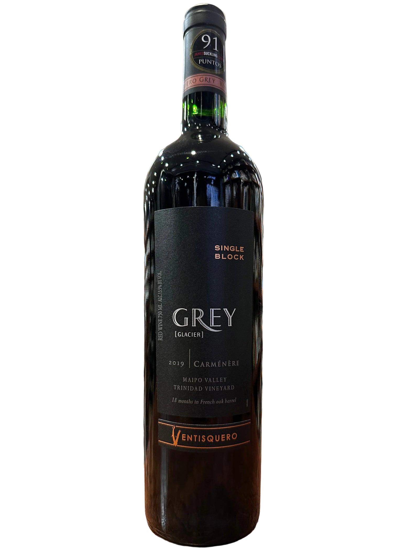 Ventisquero - "Grey Glacier" Trinidad Vineyard Maipo Valley Carmenere 2019 (750ml)