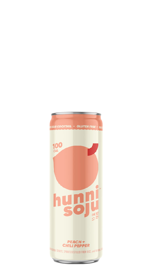Yobo Drinks- “Hunni” Sparkling Soju Peach + Chili Pepper (Can - 355ml)